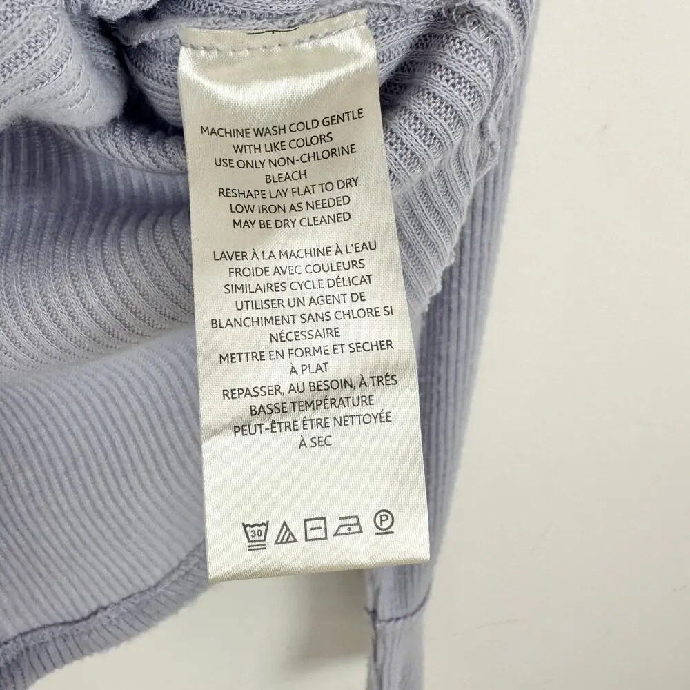 Free People Hold Me Close Wrap Top Long Sleeve Ribbed Balletcore Pilates XS NWT